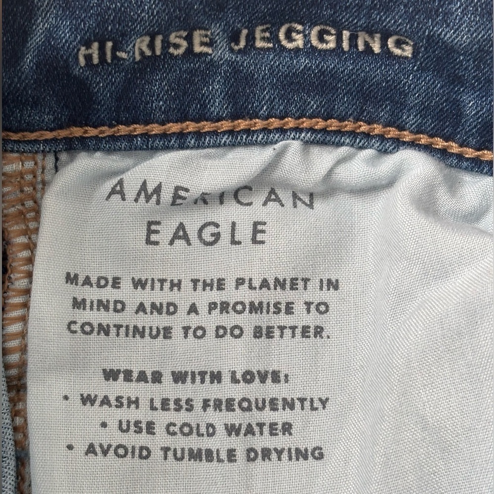 American Eagle High-Rise Skinny Jeans - Medium Wash - Size 4 Regular - Picture 6 of 6